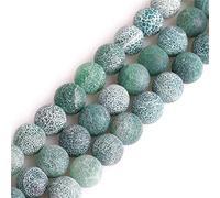 LYVQZPWLRdi pietre naturali, Perline di pietra preziosa di agata verde, rotonde naturali, smerigliate, 8 mm, cristallo, pietra energetica, potere curativo(Green Agate 14mm_8mm)