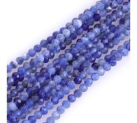 LYVQZPWLRdi pietre naturali, Perline di semi sciolte semipreziose rotonde sfaccettate in pietra naturale Sun Stone da 2 mm(Blue Sodalite Jasper_2mm)