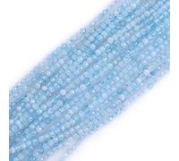 LYVQZPWLRdi pietre naturali, Perline di semi sciolte semipreziose rotonde sfaccettate in pietra naturale Sun Stone da 2 mm(Blue Aquamarine_2mm)