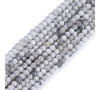 LYVQZPWLRdi pietre naturali, Perline di semi sciolte semipreziose rotonde sfaccettate in pietra naturale Sun Stone da 2 mm(White Howlite Turquoise_2mm)
