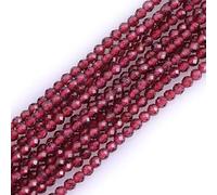 LYVQZPWLRdi pietre naturali, Perline di semi sciolte semipreziose rotonde sfaccettate in pietra naturale Sun Stone da 2 mm(Red Garnet_2mm)