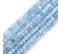 LYVQZPWLRdi pietre naturali, Perline di semi sciolte semipreziose rotonde sfaccettate in pietra preziosa naturale di morganite da 3 mm(Blue Aquamarine_3mm)