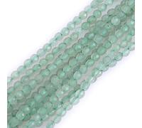 LYVQZPWLRdi pietre naturali, Perline di semi sciolte semipreziose rotonde sfaccettate in pietra preziosa naturale di morganite da 3 mm(Green Aventurine_3mm)