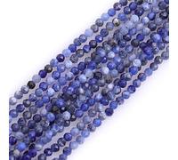 LYVQZPWLRdi pietre naturali, Perline di semi sciolte semipreziose rotonde sfaccettate in pietra preziosa naturale di morganite da 3 mm(Blue Sodalite Jasper_3mm)