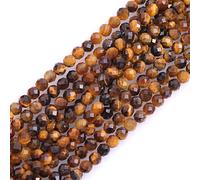 LYVQZPWLRdi pietre naturali, Perline di semi sciolte semipreziose rotonde sfaccettate in pietra preziosa naturale di morganite da 3 mm(Yellow Tiger Eye_3mm)