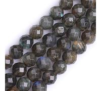 LYVQZPWLRdi pietre naturali, Perline distanziatrici rotonde sfaccettate da 10 mm in labradorite arcobaleno grigio naturale, pietra semipreziosa(4mm Gray Labradorite_10mm)