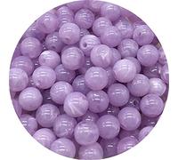 LYVQZPWLRdi pietre naturali, Perline rotonde in acrilico di pietra naturale imitazione da 6 mm, 100 pezzi, for la creazione di gioielli, braccialetti e collane YC730(04)