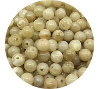 LYVQZPWLRdi pietre naturali, Perline rotonde in acrilico di pietra naturale imitazione da 6 mm, 100 pezzi, for la creazione di gioielli, braccialetti e collane YC730(07)