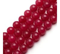 LYVQZPWLRdi pietre naturali, Perline semipreziose rotonde di giada rossa naturale da 12 mm(Plum Jade_14mm)