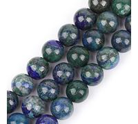 LYVQZPWLRdi pietre naturali, Perline semipreziose rotonde di lapislazzuli tinto da 6 mm(Dyed Lapis Lazuli Malachite_12mm)