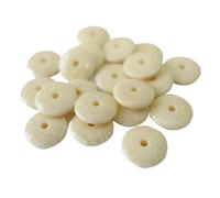 LYVQZPWLRdi semi di vetro, 100 pezzi/set beige bianco piatto rotondo resina imitazione avorio 6 mm / 8 mm / 10 mm / 12 mm perline distanziatrici sciolte lotto for la creazione di gioielli fai da te(Be