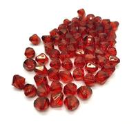 LYVQZPWLRdi semi di vetro, 50/100/200 pezzi di diametro 6 mm 8 mm 10 mm rosso Austria 5301 perline di cristallo bicono sfaccettato in acrilico perline distanziatrici rotonde fai da te for la creazione