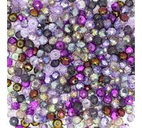 LYVQZPWLRdi semi di vetro, 50 pezzi/125 pezzi di colore azzurro chiaro 4 * 6 mm 3 * 4 mm Rondelle Austria perline di cristallo sfaccettato perline distanziatrici rotonde(Purple multicolor_3x4mm 125pcs