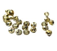 LYVQZPWLRdi semi di vetro, 50 pezzi/125 pezzi di colore azzurro chiaro 4 * 6 mm 3 * 4 mm Rondelle Austria perline di cristallo sfaccettato perline distanziatrici rotonde(Ran Champagne_4x6mm 50pcs)