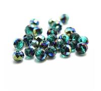 LYVQZPWLRdi semi di vetro, 50 pezzi/125 pezzi di colore azzurro chiaro 4 * 6 mm 3 * 4 mm Rondelle Austria perline di cristallo sfaccettato perline distanziatrici rotonde(Shining golden_4x6mm 50pcs)