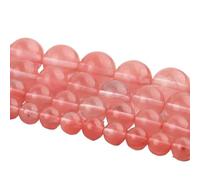 LYVQZPWLRdi semi di vetro, Perline di quarzo liscio naturale rosa ciliegia, filo da 15", 4 mm/6/8/10/12 mm, scegli la misura giusta for il tuo braccialetto con ciondoli fai da te.(12mm 30pcs)