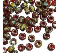 LYVQZPWLRdi semi di vetro, Perline di vetro da 5 grammi/sacchetto, diametro 2 mm, diametro 3 mm, rotonde, in stile Picasso, perline da ricamo Boho, for strumenti fai da te.(4521_3MM)