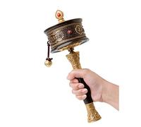 LYVQZPWLRIl trasferimento tibetano, Ruota delle scritture buddiste, ruota della preghiera in rame tenuta in mano usata