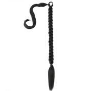 LYVQZPWLRla tessitura dei capelli, Coda di cavallo lunga intrecciata, extension for capelli lisci, avvolgente, pezzo di capelli sintetici bordeaux for tutti i giorni(JMW0011)