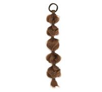 LYVQZPWLRla tessitura dei capelli, Extension for capelli sintetici con coda di cavallo, corda elastica for capelli, parrucche, capelli intrecciati resistenti al calore, neri naturali, for donne(P427)