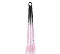 LYVQZPWLRla tessitura dei capelli, Extension for capelli sintetici con coda di cavallo, corda elastica for capelli, parrucche, capelli intrecciati resistenti al calore, neri naturali, for donne(T1B27)