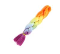 LYVQZPWLRla tessitura dei capelli, Extension for capelli sintetici da 24 pollici, for trecce, capelli intrecciati all'uncinetto blu-viola(24inchesM68)