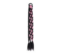 LYVQZPWLRla tessitura dei capelli, Extension for capelli sintetici lisci lunghi 20 pollici, intrecciati a spina di pesce con coulisse, biondi, for donne(Color 1B PK 35g)