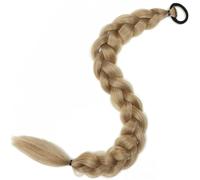 LYVQZPWLRla tessitura dei capelli, Extension for coda di cavallo intrecciata da 24 pollici, parrucca sintetica nera e bionda con fascia elastica comfort for donne(27613)
