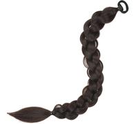 LYVQZPWLRla tessitura dei capelli, Extension for coda di cavallo intrecciata da 24 pollici, parrucca sintetica nera e bionda con fascia elastica comfort for donne(4)