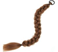 LYVQZPWLRla tessitura dei capelli, Extension for coda di cavallo intrecciata da 24 pollici, parrucca sintetica nera e bionda con fascia elastica comfort for donne(30)