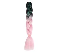 LYVQZPWLRla tessitura dei capelli, Extension for trecce sintetiche, capelli intrecciati color arcobaleno, 24 pollici, for acconciatura fai da te da donna(H4)