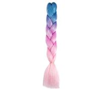 LYVQZPWLRla tessitura dei capelli, Extension for trecce sintetiche, capelli intrecciati color arcobaleno, 24 pollici, for acconciatura fai da te da donna(H54)
