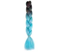 LYVQZPWLRla tessitura dei capelli, Extension for trecce sintetiche, capelli intrecciati color arcobaleno, 24 pollici, for acconciatura fai da te da donna(H16)
