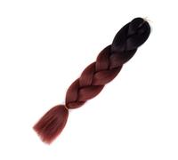 LYVQZPWLRla tessitura dei capelli, Extension for trecce sintetiche da 24 pollici, in fibra resistente al calore, for donne rosse e nere.(B24)
