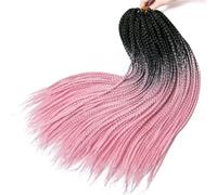 LYVQZPWLRla tessitura dei capelli, Trecce all'uncinetto da donna, treccia boxe sintetica da 24 pollici, 22 radici/pezzo, extension for capelli intrecciati, trecce in fibra termica(#3,24inches#7PcsLot)