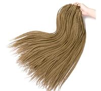 LYVQZPWLRla tessitura dei capelli, Trecce all'uncinetto da donna, treccia boxe sintetica da 24 pollici, 22 radici/pezzo, extension for capelli intrecciati, trecce in fibra termica(T1B430,24inches#1Pcs