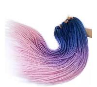 LYVQZPWLRla tessitura dei capelli, Trecce all'uncinetto da donna, treccia boxe sintetica da 24 pollici, 22 radici/pezzo, extension for capelli intrecciati, trecce in fibra termica(#6,24inches#7PcsLot)