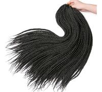 LYVQZPWLRla tessitura dei capelli, Trecce all'uncinetto da donna, treccia boxe sintetica da 24 pollici, 22 radici/pezzo, extension for capelli intrecciati, trecce in fibra termica(1 UK,24inches#2PcsLo