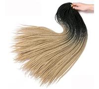 LYVQZPWLRla tessitura dei capelli, Trecce all'uncinetto da donna, treccia boxe sintetica da 24 pollici, 22 radici/pezzo, extension for capelli intrecciati, trecce in fibra termica(#27,24inches#7PcsLot