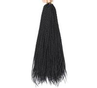 LYVQZPWLRla tessitura dei capelli, Trecce all'uncinetto intrecciate for donne, 30 ciocche, trecce all'uncinetto nere, marroni e viola, trecce sintetiche for donne(1B,18inches#1PcsLot)