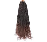 LYVQZPWLRla tessitura dei capelli, Trecce all'uncinetto intrecciate for donne, 30 ciocche, trecce all'uncinetto nere, marroni e viola, trecce sintetiche for donne(T30,18inches#1PcsLot)