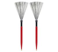 LYVQZPWLRspazzolino a tamburo, Bacchette for batteria, spazzole for batteria, spazzole in acciaio, bacchette for batteria jazz professionali, set di bacchette for adulti, bambini e principianti(Red)