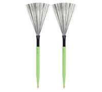 LYVQZPWLRspazzolino a tamburo, Bacchette for batteria, spazzole for batteria, spazzole in acciaio, bacchette for batteria jazz professionali, set di bacchette for adulti, bambini e principianti(Green)