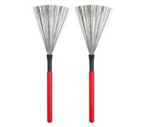 LYVQZPWLRspazzolino a tamburo, Spazzole for batteria Bacchette for batteria Manico in acero Strumenti for batteristi Universali for rullanti(Red)