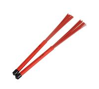 LYVQZPWLRspazzolino a tamburo, Spazzole for batteria Spazzole for batteria jazz Custodia retrattile Spazzole for batteria Bacchette for rullanti(Red)