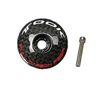 LYVQZPWLRTappo top auricolare bici, Tappo serie sterzo in fibra di carbonio, tappo superiore attacco manubrio T800 3K MTB strada mountain bike superleggero, bullone di copertura tappo superiore serie