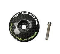 LYVQZPWLRTappo top auricolare bici, Tappo serie sterzo in fibra di carbonio, tappo superiore attacco manubrio T800 3K MTB strada mountain bike superleggero, bullone di copertura tappo superiore serie