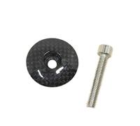 LYVQZPWLRTappo top auricolare bici, Tappo serie sterzo in fibra di carbonio, tappo superiore attacco manubrio T800 3K MTB strada mountain bike superleggero, bullone di copertura tappo superiore serie