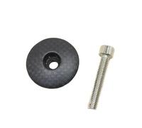 LYVQZPWLRTappo top auricolare bici, Tappo serie sterzo in fibra di carbonio, tappo superiore attacco manubrio T800 3K MTB strada mountain bike superleggero, bullone di copertura tappo superiore serie