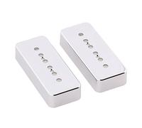 Lyws 2PCS P90 Soapbar pickup Covers specchio cromato plastica 50 mm + 52 mm